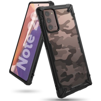 Husa Plastic - TPU Ringke Fusion X Design Camo pentru Samsung Galaxy Note 20 N980 / Samsung Galaxy Note 20 5G N981, Neagra XDSG0035 foto