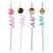 Paie Reutilizabile Spiralate, Model Cupcake și Donut, Set 4 Bucăți, Multicolor, Plastic, 4x270mm