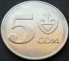 Moneda 5 SOM - REPUBLICA KYRGYZSTAN, anul 2008 * cod 1825, Asia