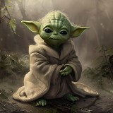 Cumpara ieftin Sticker decorativ, Yoda, Verde, 60 cm, 7511ST, Oem