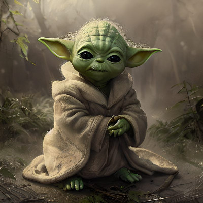 Sticker decorativ, Yoda, Verde, 60 cm, 7511ST foto