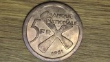 Katanga - moneda de colectie exotica - 5 francs / franci 1961 - AU/UNC - senzationala !