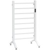 HOMCOM Incalzitor electric pentru prosoape , cu 8 bare cu temporizator incorporat si indicatoare LED, otel carbon, alb