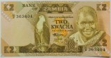 Cumpara ieftin BANCNOTA exotica 2 KWACHA - ZAMBIA, anul 1980 *cod 613 = UNC