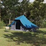 VidaXL Cort de Familie Tipi Albastru 10-Persoane Impermeabil
