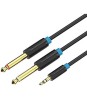 Cablu audio 0.5m 4mm Jack 3.5mm 3pin mufa tata - 2x Jack 6.3 mm mufa, Vention