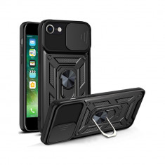 Husa Compatibila cu iPhone 7 / 8 / SE 2, SE 2020 / SE 3, SE 2022 Techsuit CamShield Series Negru