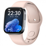 Cumpara ieftin Smartwatch iSEN JL08 Gri+Roz, 1.72 inch HD, Apel bluetooth, Asistent vocal, HR, Glicemie, VO2max, ECG, temperatura, NFC, IP67, 270mAh