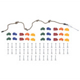 Pietre de cățărat cu funie, 25 buc., multicolor, vidaXL