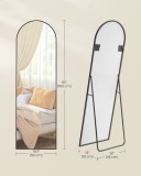 Cumpara ieftin Oglinda de podea Negru Songmics 160x50x1.3 cm