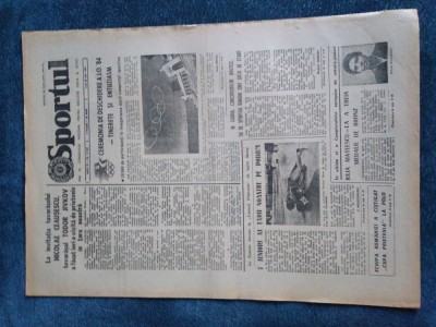 ZIARUL SPORTUL 30 IULIE 1984 foto