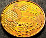 Moneda 5 CENTAVOS - BRAZILIA, anul 2015 *cod 1469 = Joaqu&iacute;m Jos&eacute; da Silva Xavier