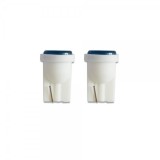 Set 2 Becuri LED W5W T10 Albastru, 5W, CSP Seoul, 12V, Pozitie, Interior, Numar Inmatriculare