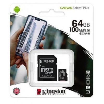 Aproape nou: Card de memorie MicroSD Kingston Canvas Select Plus, 64GB, 100MB/s, cu foto