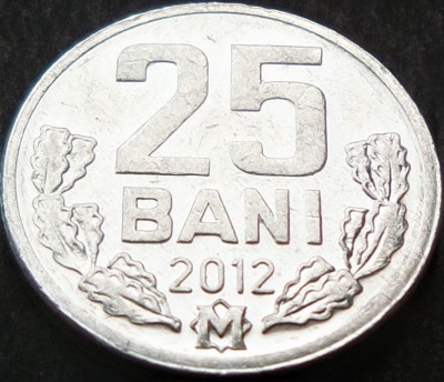 Moneda 25 BANI - Republica MOLDOVA, anul 2012 *cod 4186 foto