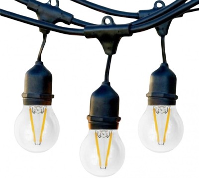 Ghirlanda Luminoasa cu Pendule 10m cu 10 Becuri LED Vintage 2W, G45, E27, IP65, Interconectabila, Be foto