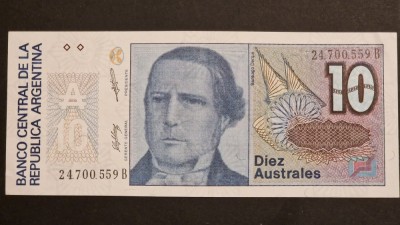 Argentina 10 Diez 1985 UNC foto