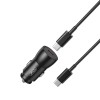 XO incarcator auto 25W USB-C + cablu USB-C la USB-C, negru (model CC57)