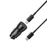 Cumpara ieftin XO incarcator auto 25W USB-C + cablu USB-C la USB-C, negru (model CC57)
