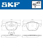 Set placute frana fata SKF VKBP80016