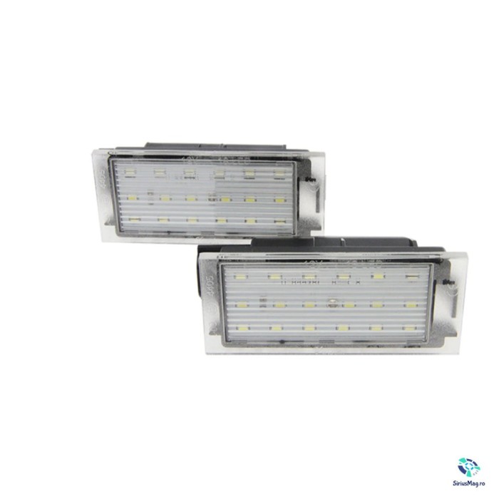 Set 2 Lampi Iluminare numar pentru LED Renault Megane