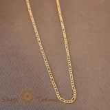 Lantisor placat cu aur - model clasic 3-cu-1, 50 cm