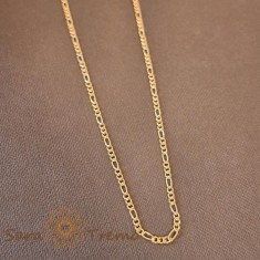 Lantisor placat cu aur - model clasic 3-cu-1, 50 cm