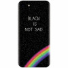 Husa silicon pentru Apple Iphone 5c, Black Is Not Sad