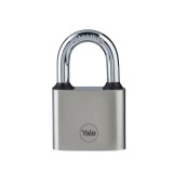 Lacat cu cheie Y112/40/124/1, Yale, otel, nichelat, 40 mm