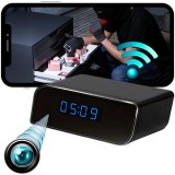 Camera Spion Wi-Fi IP Ascunsa in Ceas Desteptator Vala Tech&reg;️, 64 GB, 1080P HD, Microfon, Infrarosu, Vedere Nocturna, Detectare Miscare,