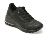 Pantofi sport SKECHERS negri, 155401, din piele ecologica