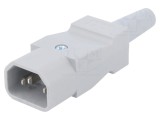 Conector alimentare AC mufă tată 10A 250V drept