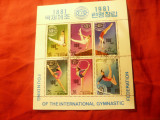 Bloc -Sport-100 Ani Fed. Internat. Gimnastica 1981 Coreea de Nord ,stampilat