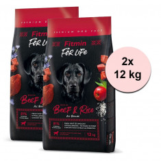 Fitmin dog For Life Beef &amp; Rice 2 x 12 kg
