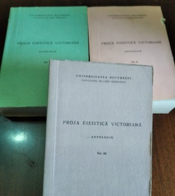 PROZA ESEISTICA VICTORIANA TD 3 volume foto