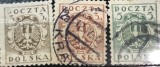 Timbre - Polska - Polonia - Interbelice - Serie 3 valori