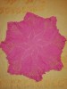 Mileu Croșetat Manual Roz, 52cm - Față de Masă Rotundă, Centru Masă, Decor Vintage