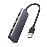 Ugreen USB HUB - 4x USB 3.2 Gen 1 Cu Port De Alimentare Micro USB Gri (CM219 50985)