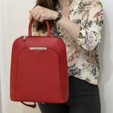 Rucsac de dama din Piele naturala, Casual Elegant, 30x28x12 cm, Alb, Crem, Negru, Rosu, Verde