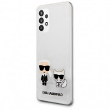 Husa Plastic - TPU Karl Lagerfeld pentru Samsung Galaxy A32 5G A326, Karl &amp;Choupette, Transparenta KLHCA32CKTR