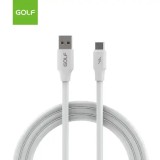 Cablu USB la USB tip C 1m Golf Super Charge Tube Cable OD 6A 120W alb GC-98t