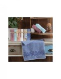 Set 6 prosoape mici de fata, bucatarie sau maini cu model cu romburi