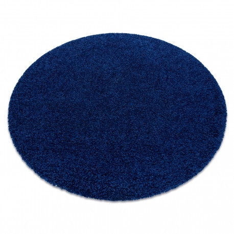 Covor SOFFI cerc shaggy 5cm albastru inchis, cerc 100 cm