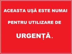 Placuta aceasta usa este numai pentru utilizare de urgenta foto