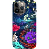 Husa compatibila cu Apple iPhone 14 Plus model Space trip, Silicon, TPU, Viceversa, Transparent, Carcasa