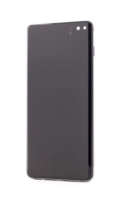 LCD Samsung Galaxy S10+, G975, Negru + Rama, foto