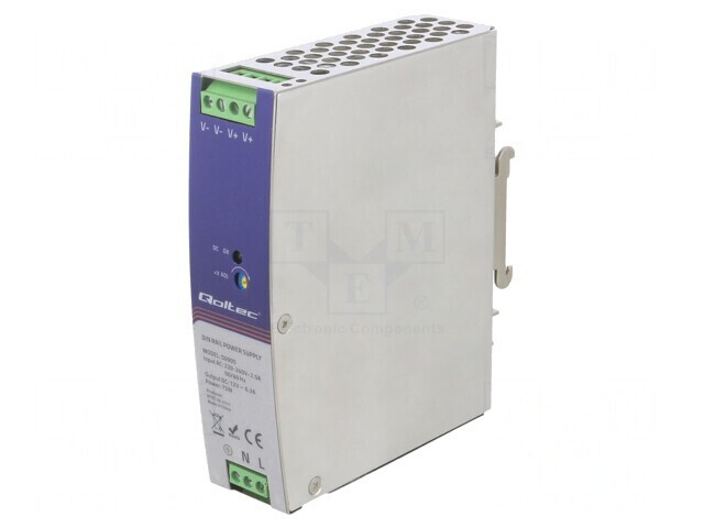 Alimentator pentru șină DIN 75W 12V 6,3A IP20