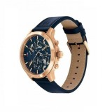 Tommy Hilfiger 1710475 , Henry Ceas Barbati 44mm Cronograf Baterie Cu Curea Din Piele Albastră
