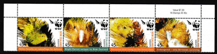 Noua Zeelanda - Fauna WWF - PASARI - MNH