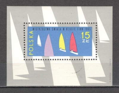 Polonia.1965 C.M. de yachting-Bl. MP.73 foto